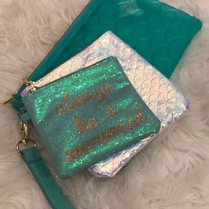 Charming Charlie mermaid set of three pouches
